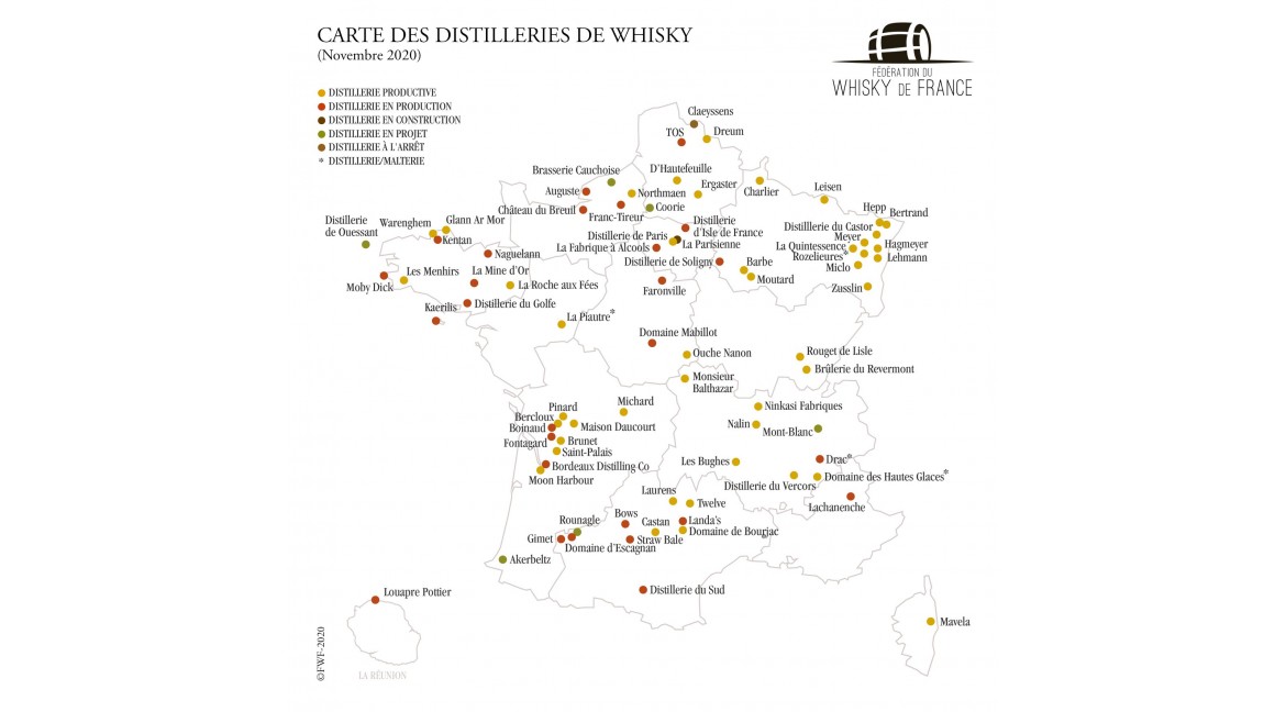 Carte de la fédération du whisky